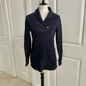 Banana Republic Blue Roll Neck Long Sleeve Top Size Large